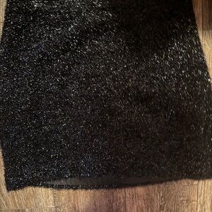 Kate Spade Black Fuzzy Shimmer Robbie Mini Skirt Size 6